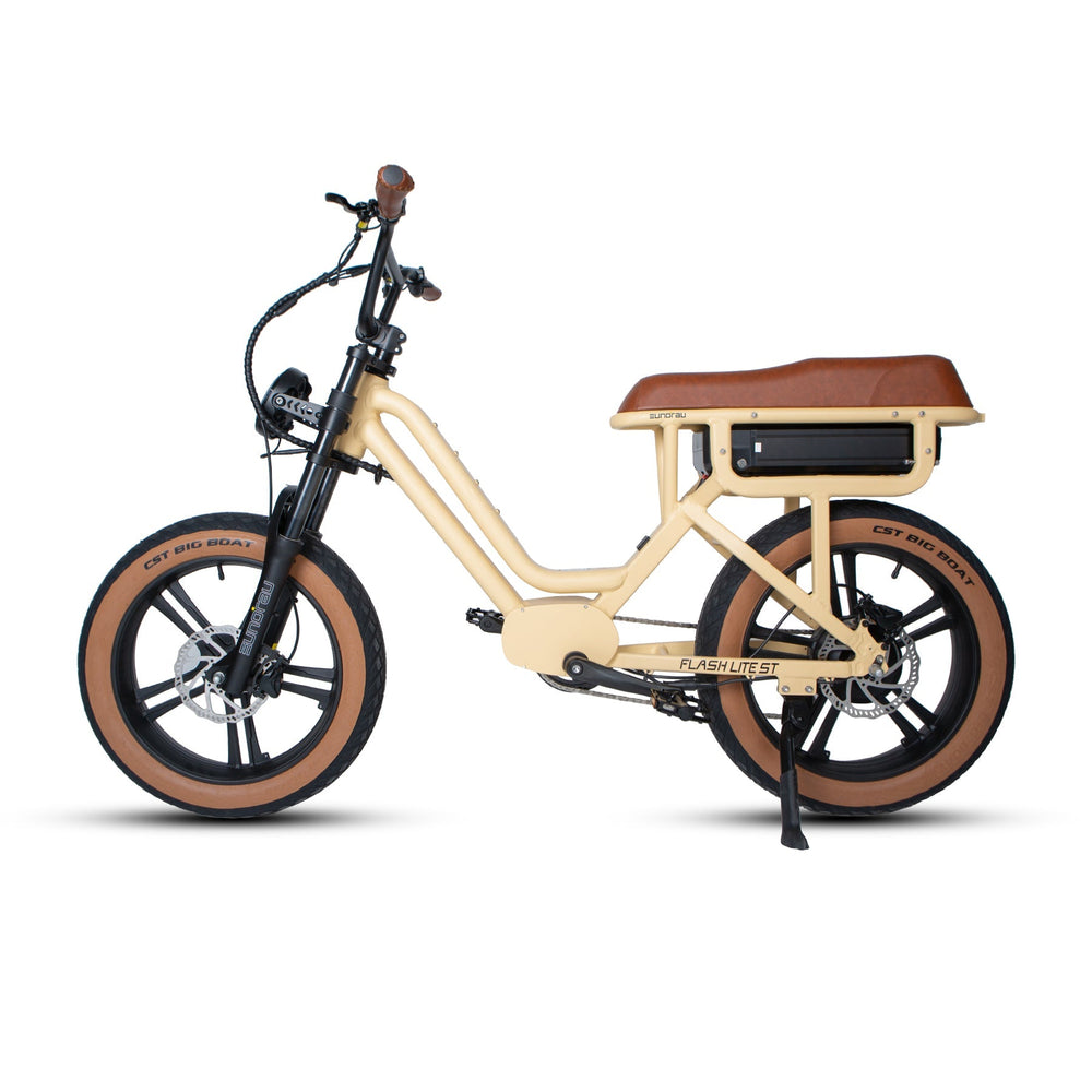 EUNORAU FLASH LITE ST 1.0 City Commuter eMoped EBike Commuter Electric Bikes Ivory 2