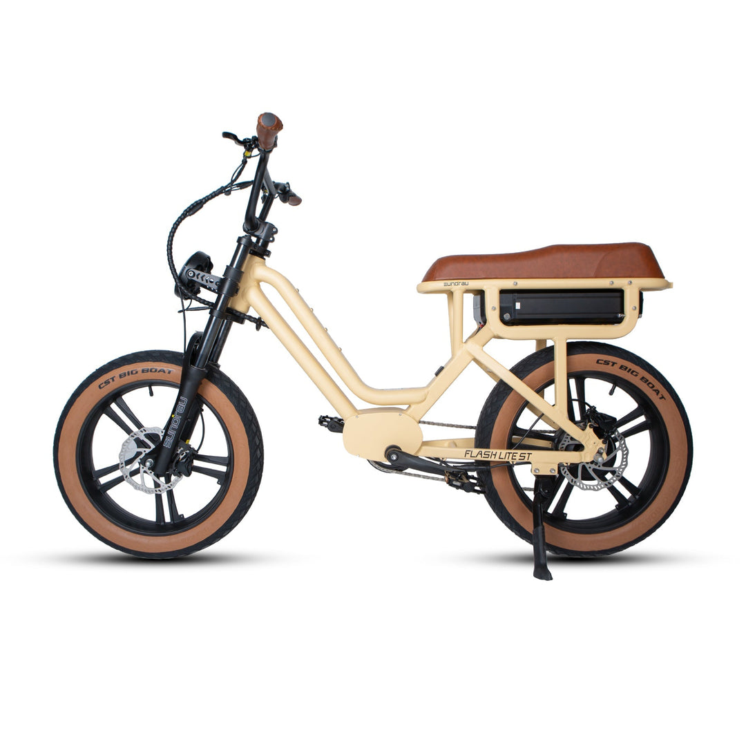 EUNORAU FLASH LITE ST 1.0 City Commuter eMoped EBike Commuter Electric Bikes Ivory 2