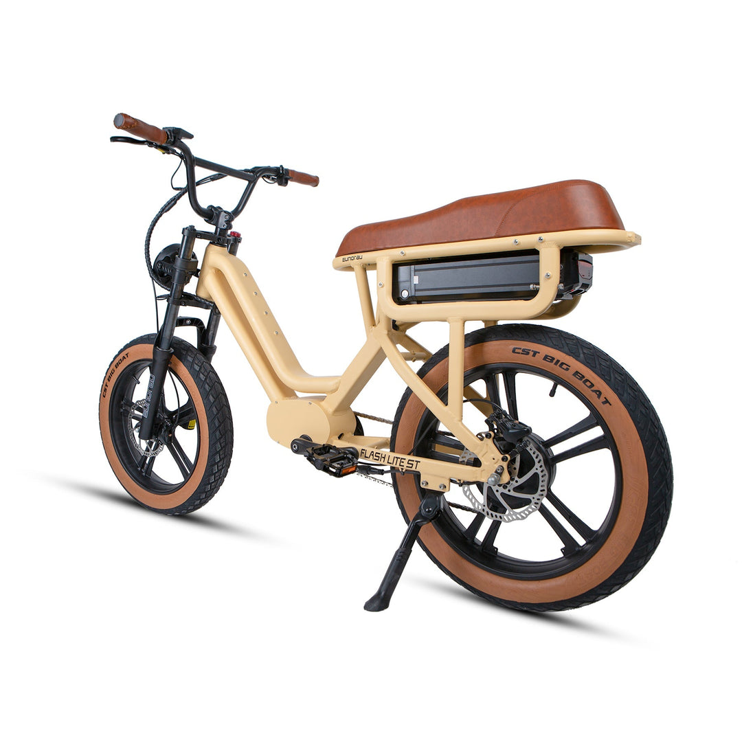 EUNORAU FLASH LITE ST 1.0 City Commuter eMoped EBike Commuter Electric Bikes Ivory 4