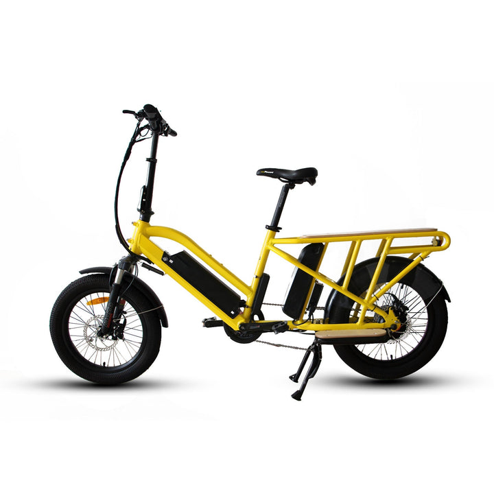 EUNORAU G30-CARGO 2.0 Commuter Cargo Fat Tire EBike Cargo Electric Bikes Yellow 11