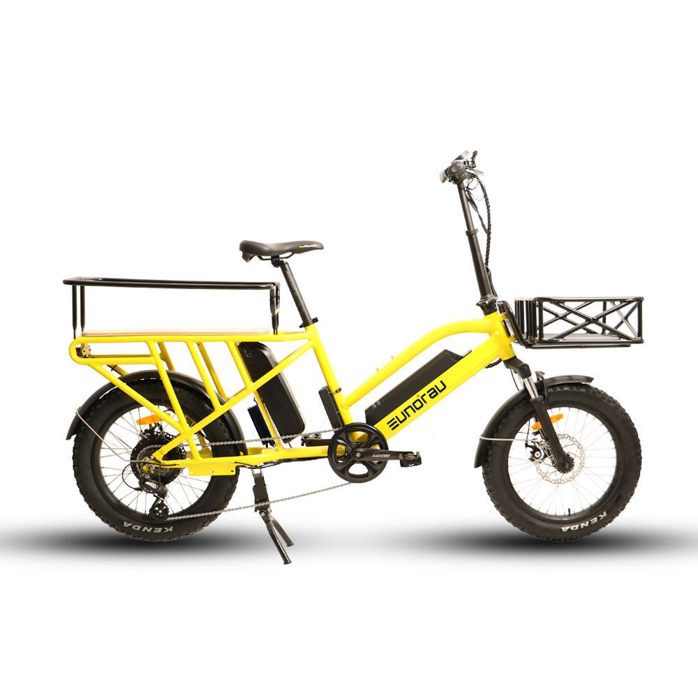 EUNORAU G30-CARGO 2.0 Commuter Cargo Fat Tire EBike Cargo Electric Bikes Yellow 14