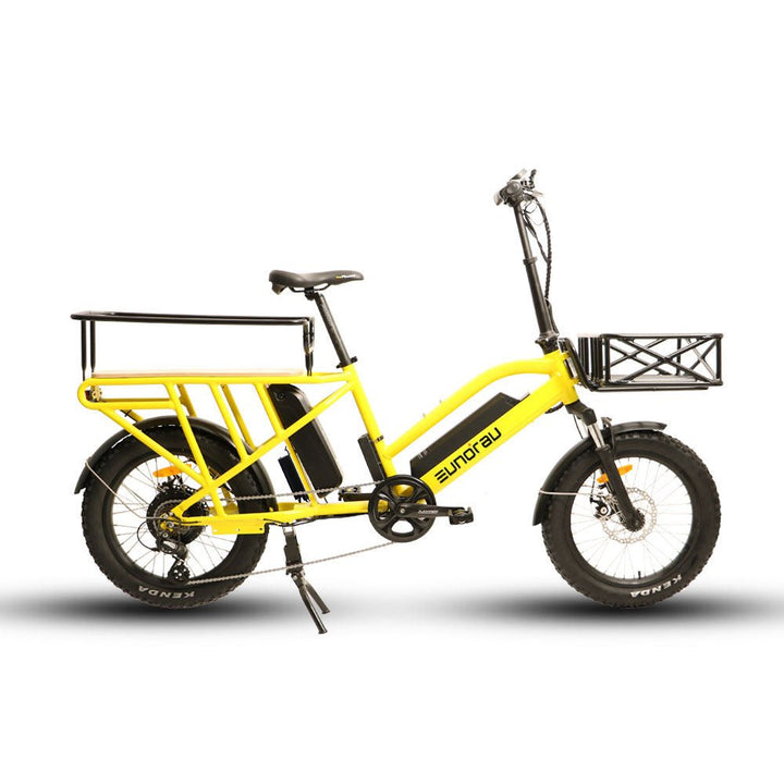 EUNORAU G30-CARGO 2.0 Commuter Cargo Fat Tire EBike Cargo Electric Bikes Yellow 14