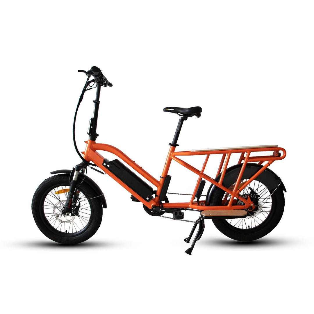 EUNORAU G30-CARGO 2.0 Commuter Cargo Fat Tire EBike Cargo Electric Bikes Yellow 5