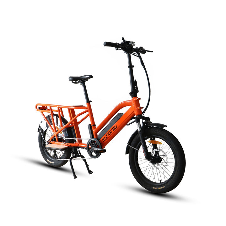 EUNORAU G30-CARGO 2.0 Commuter Cargo Fat Tire EBike Cargo Electric Bikes Yellow 6