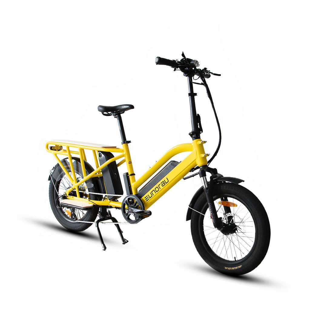 EUNORAU G30-CARGO 2.0 Commuter Cargo Fat Tire EBike Cargo Electric Bikes Yellow 12