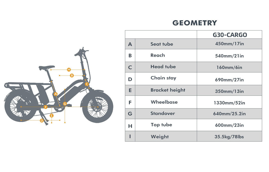 EUNORAU G30-CARGO 2.0 Commuter Cargo Fat Tire EBike Cargo Electric Bikes Yellow 8