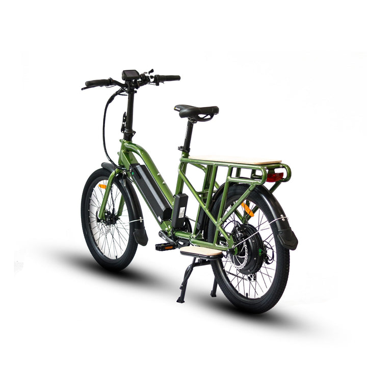 EUNORAU MAX-CARGO 2.0 Long Tail Cargo Ebike Cargo Electric Bikes Green 5