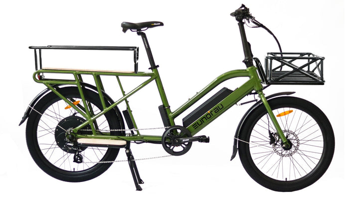 EUNORAU MAX-CARGO 2.0 Long Tail Cargo Ebike Cargo Electric Bikes Green 6