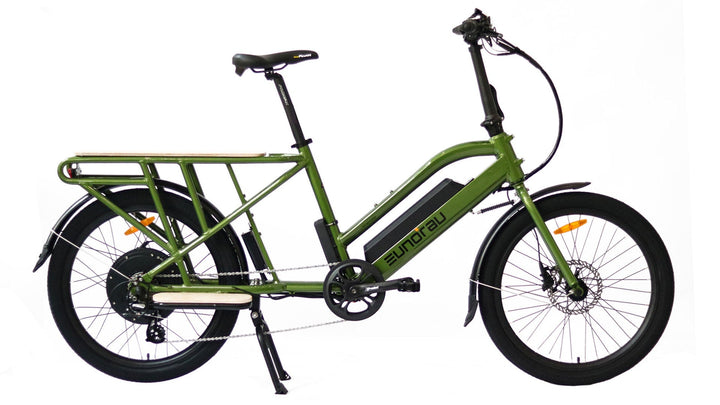 EUNORAU MAX-CARGO 2.0 Long Tail Cargo Ebike Cargo Electric Bikes Green 16