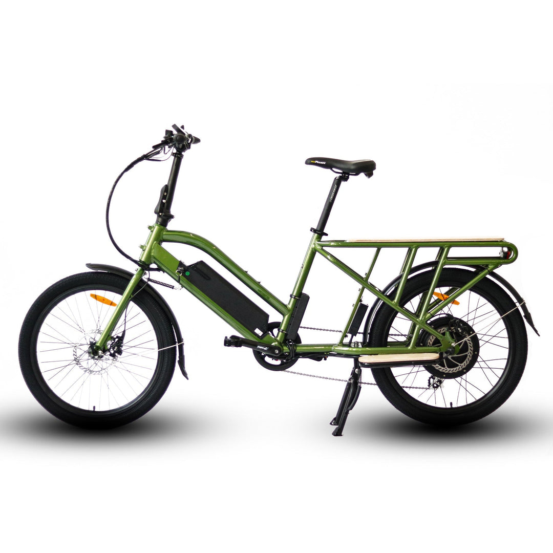 EUNORAU MAX-CARGO 2.0 Long Tail Cargo Ebike Cargo Electric Bikes Green 3
