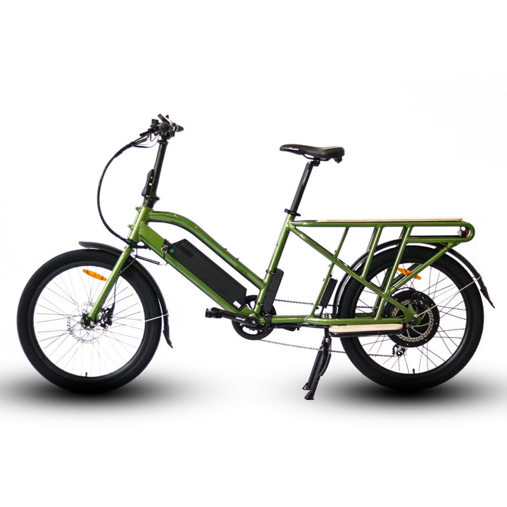 EUNORAU MAX-CARGO 2.0 Long Tail Cargo Ebike Cargo Electric Bikes Green 3