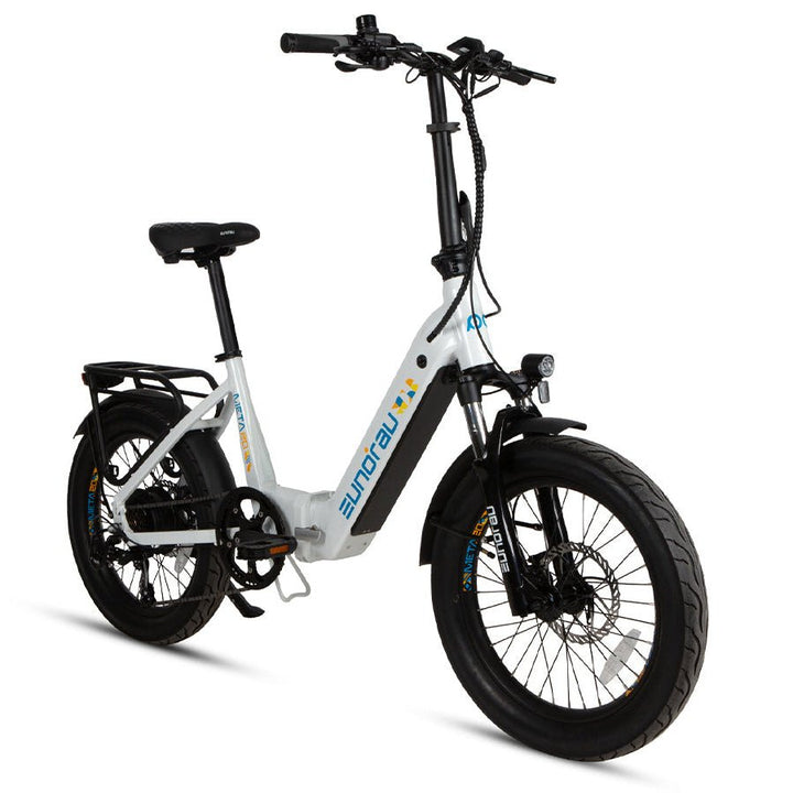 EUNORAU META20 0.1 Foldable Dual Commuter Fat tire EBike Commuter Electric Bikes Alpine White 2