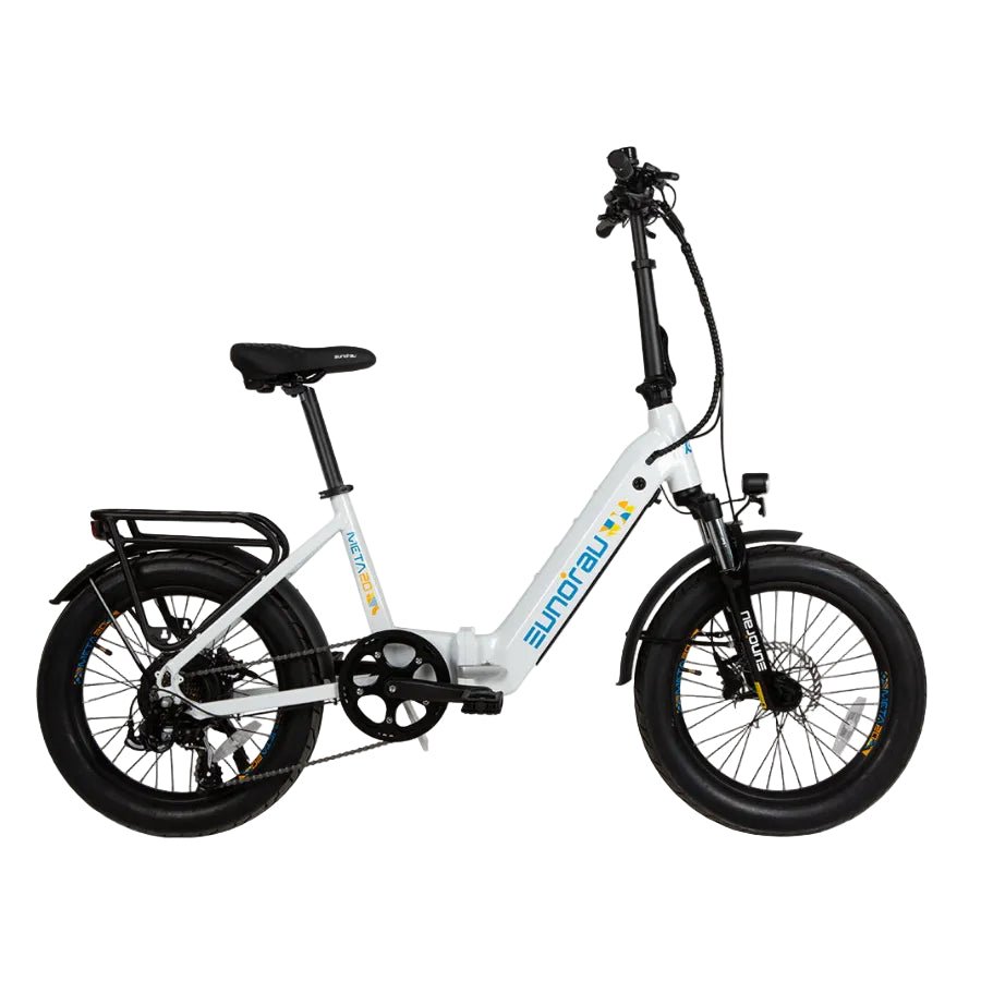 EUNORAU META20 0.1 Foldable Dual Commuter Fat tire EBike Commuter Electric Bikes Alpine White 1