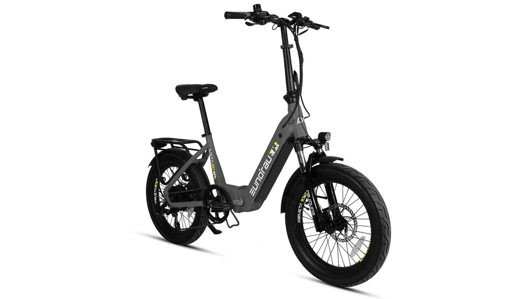 EUNORAU META20 0.1 Foldable Dual Commuter Fat tire EBike Commuter Electric Bikes Alpine White 20