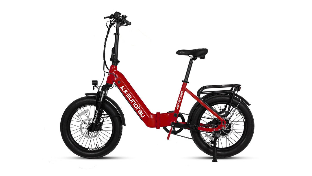 EUNORAU META20 0.1 Foldable Dual Commuter Fat tire EBike Commuter Electric Bikes Alpine White 15