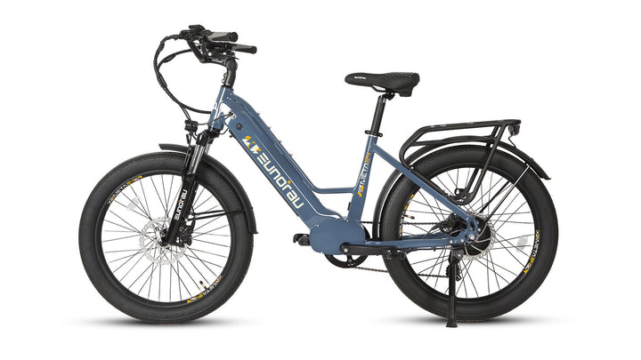 EUNORAU META24 1.0 City Commuter Fat Tire E-Bike Commuter Electric Bikes Deep Crimson 8