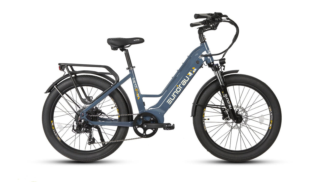 EUNORAU META24 1.0 City Commuter Fat Tire E-Bike Commuter Electric Bikes Deep Crimson 7