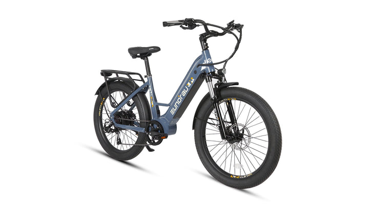 EUNORAU META24 1.0 City Commuter Fat Tire E-Bike Commuter Electric Bikes Deep Crimson 9