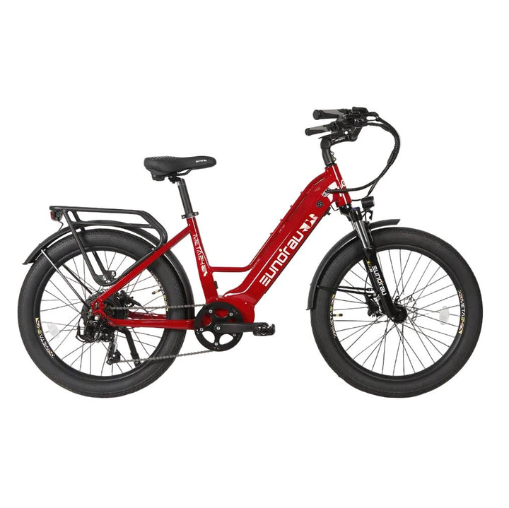 EUNORAU META24 1.0 City Commuter Fat Tire E-Bike Commuter Electric Bikes Deep Crimson 1