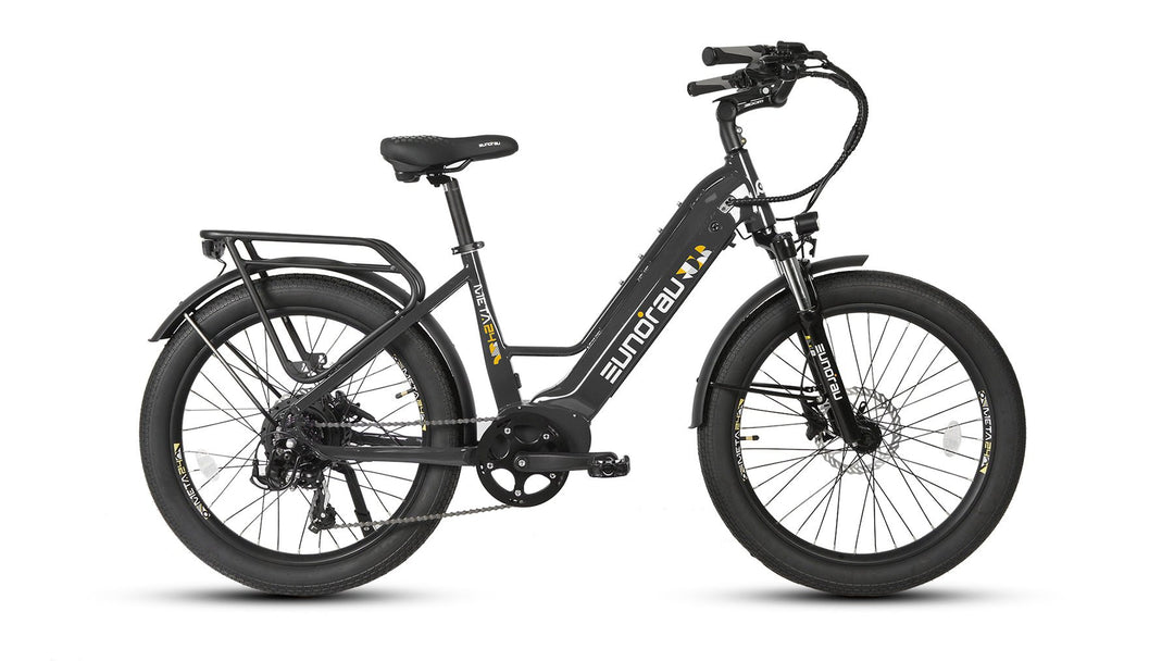 EUNORAU META24 1.0 City Commuter Fat Tire E-Bike Commuter Electric Bikes Deep Crimson 19