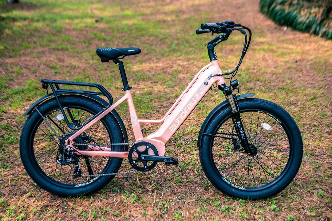 EUNORAU META24 1.0 City Commuter Fat Tire E-Bike Commuter Electric Bikes Deep Crimson 3
