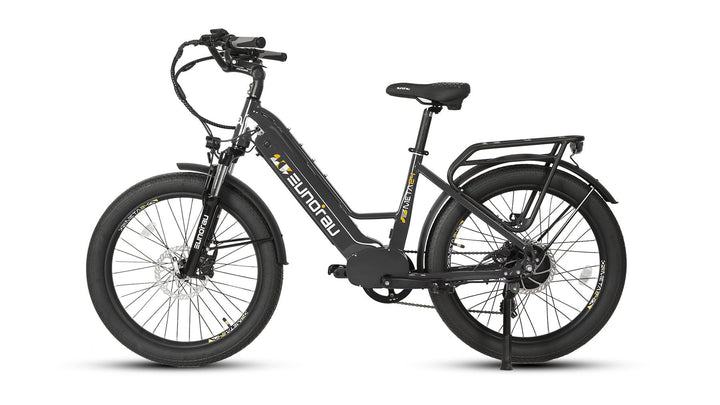 EUNORAU META24 1.0 City Commuter Fat Tire E-Bike Commuter Electric Bikes Deep Crimson 20