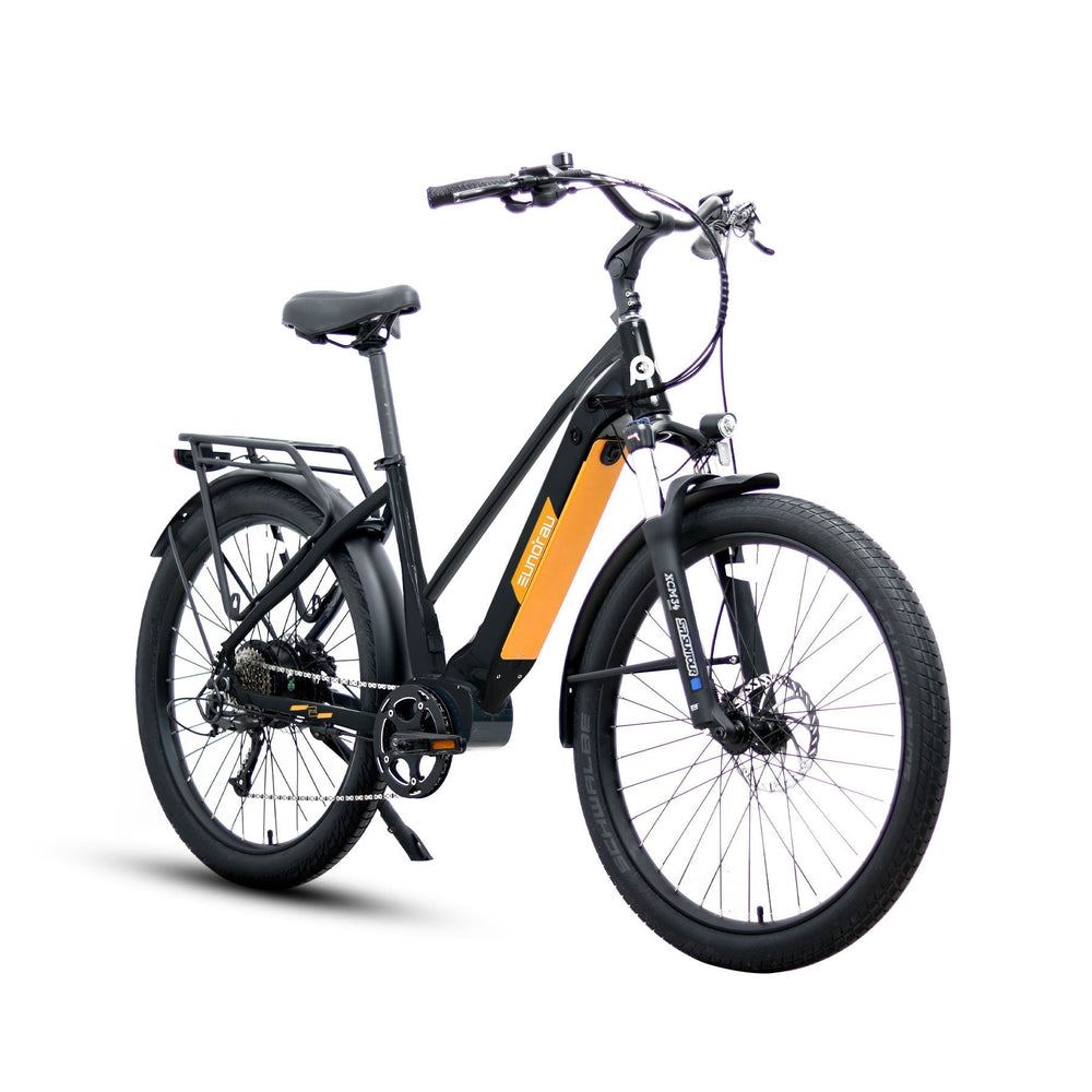 EUNORAU META275 1.0 Dual Battery City Commuter EBike Commuter Electric Bikes Black 2