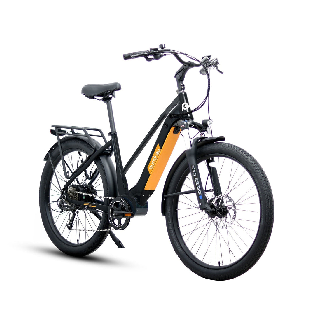 EUNORAU META275 1.0 Dual Battery City Commuter EBike Commuter Electric Bikes Black 2