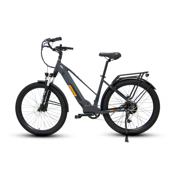 EUNORAU META275 1.0 Dual Battery City Commuter EBike Commuter Electric Bikes Black 9