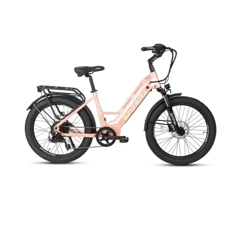 Eunorau META275 2.0 Compact Commuter EBike Commuter Electric Bikes Pastel Pink 4