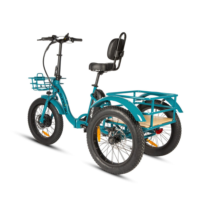 EUNORAU New-Trike 2.0 500W Commuter Foldable ETrike Step-Thru Electric Trikes Deep Crimson 9