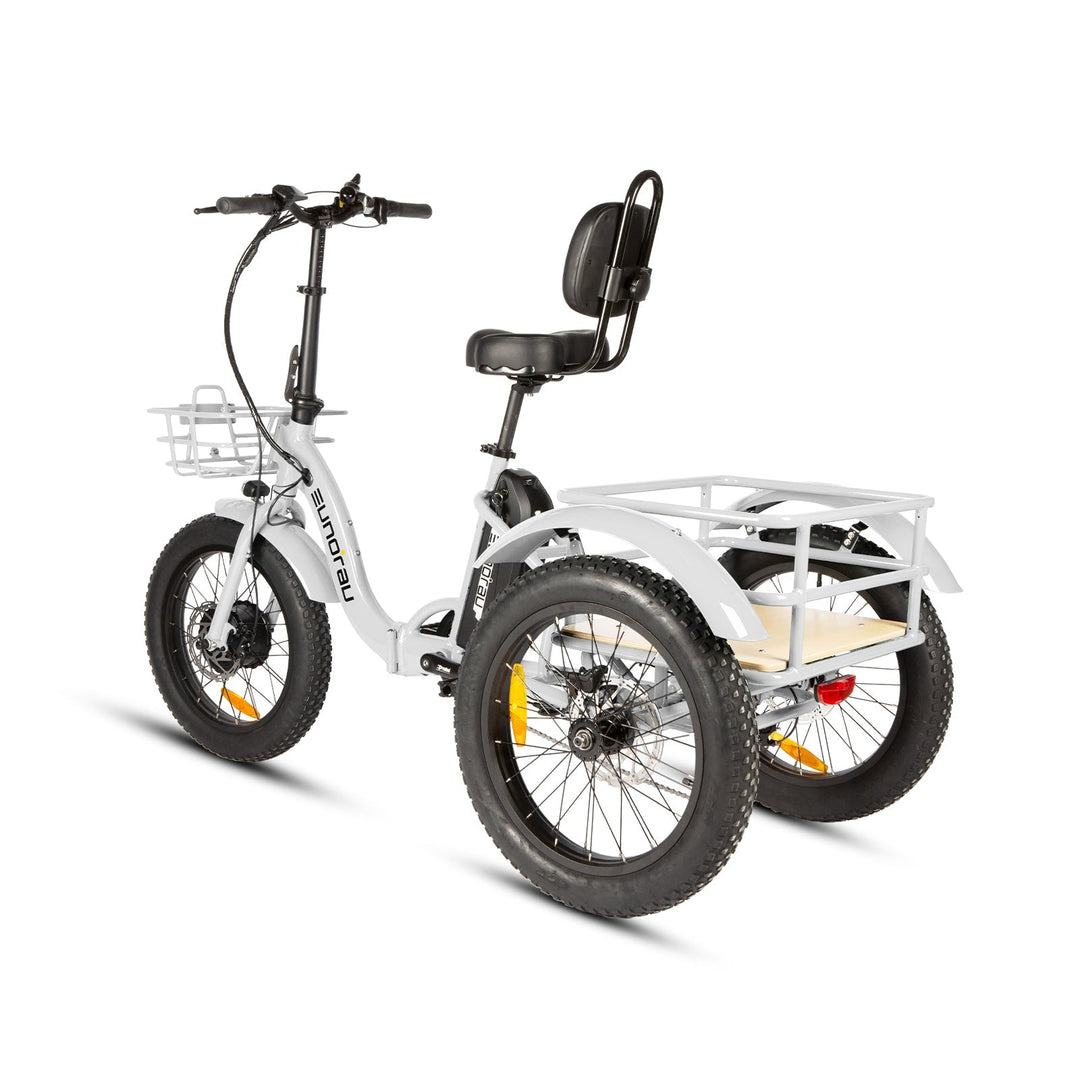 EUNORAU New-Trike 2.0 500W Commuter Foldable ETrike Step-Thru Electric Trikes Deep Crimson 14