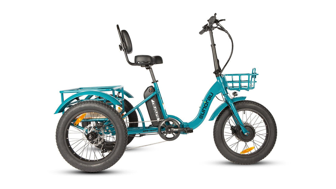 EUNORAU New-Trike 2.0 500W Commuter Foldable ETrike Step-Thru Electric Trikes Deep Crimson 8