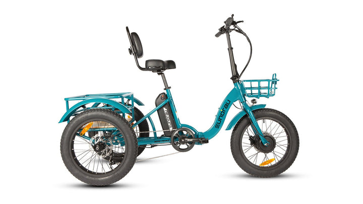 EUNORAU New-Trike 2.0 500W Commuter Foldable ETrike Step-Thru Electric Trikes Deep Crimson 8