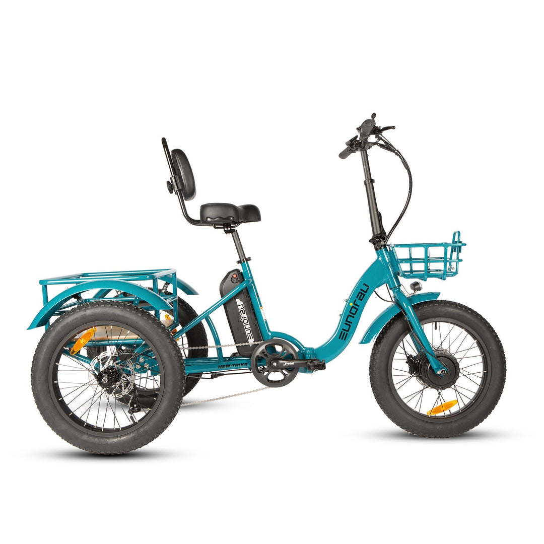 EUNORAU New-Trike 2.0 500W Commuter Foldable ETrike Step-Thru Electric Trikes Deep Crimson 1