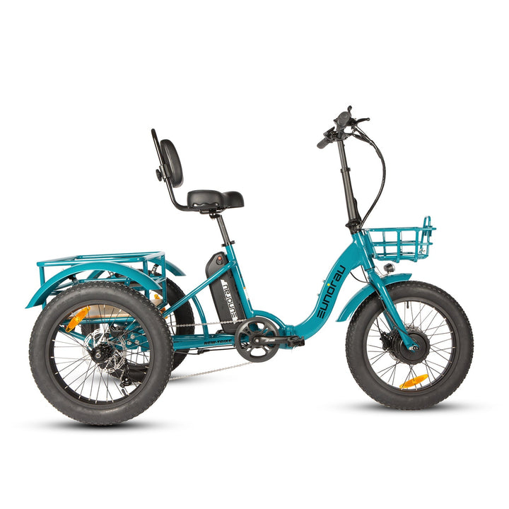 EUNORAU New-Trike 2.0 500W Commuter Foldable ETrike Step-Thru Electric Trikes Deep Crimson 1