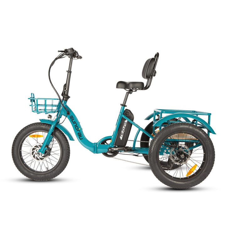 EUNORAU New-Trike 2.0 500W Commuter Foldable ETrike Step-Thru Electric Trikes Deep Crimson 6