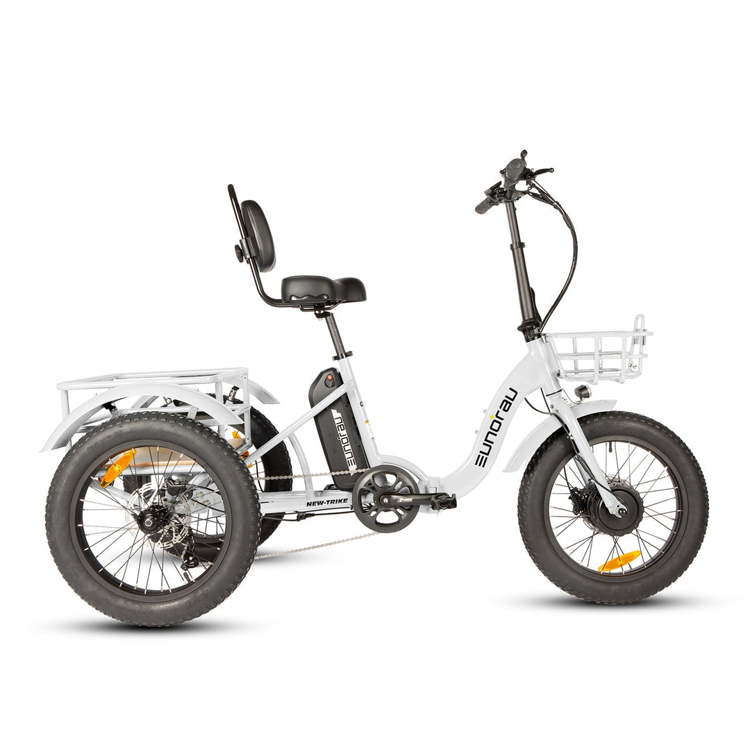 EUNORAU New-Trike 2.0 500W Commuter Foldable ETrike Step-Thru Electric Trikes Deep Crimson 10