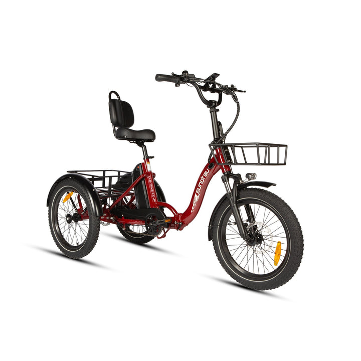 EUNORAU ONE-TRIKE 2.0 Foldable Trike with Rear Differential Folding Electric Trikes Deep Crimson 2
