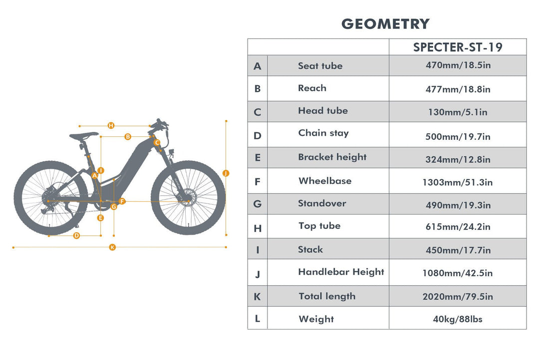EUNORAU SPECTER-ST 2.0 1000W Mid-Drive Full Suspension MTB Step-Through EBike Mountain Electric Bikes Black 5