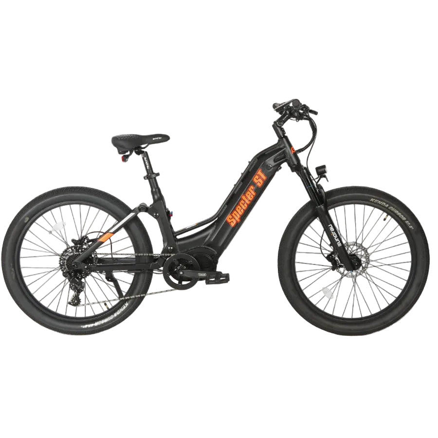EUNORAU SPECTER-ST 2.0 1000W Mid-Drive Full Suspension MTB Step-Through EBike Mountain Electric Bikes Black 1