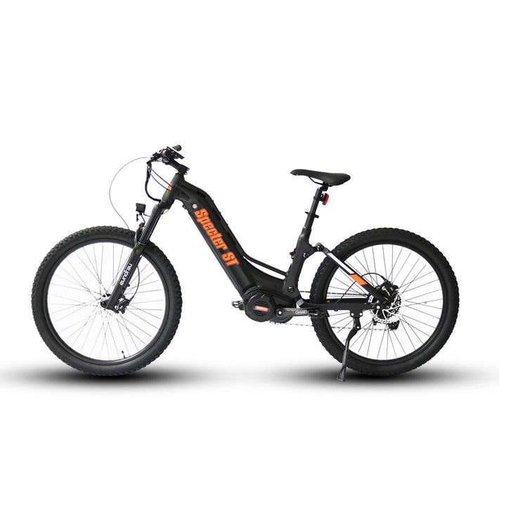 EUNORAU SPECTER-ST 2.0 1000W Mid-Drive Full Suspension MTB Step-Through EBike Mountain Electric Bikes Black 3