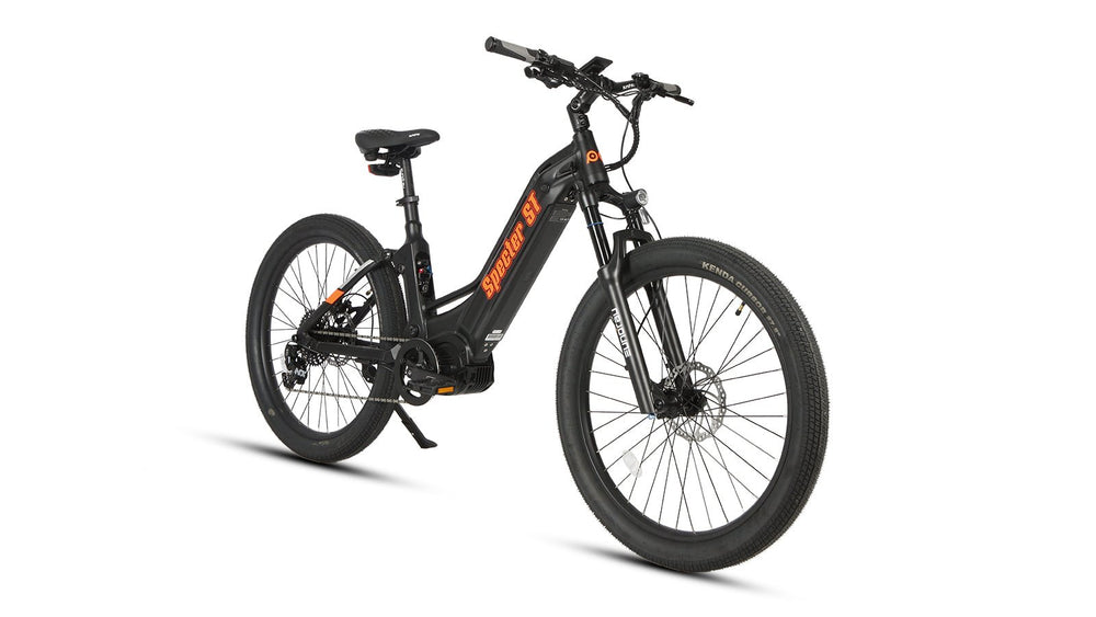 EUNORAU SPECTER-ST 2.0 1000W Mid-Drive Full Suspension MTB Step-Through EBike Mountain Electric Bikes Black 2