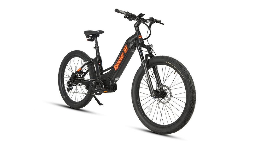 EUNORAU SPECTER-ST 2.0 1000W Mid-Drive Full Suspension MTB Step-Through EBike Mountain Electric Bikes Black 2