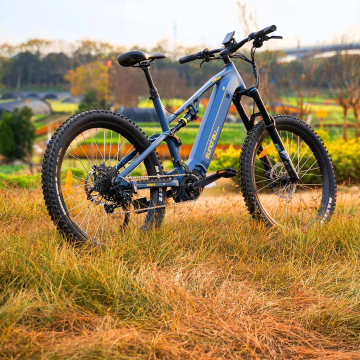 EUNORAU URUS 500W Mid Drive Full Suspension eMBT EBike Mountain Electric Bikes Amethyst 13