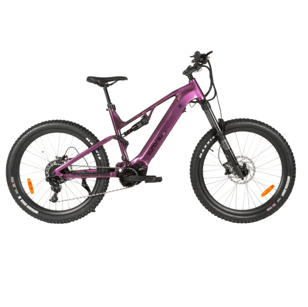 EUNORAU URUS 500W Mid Drive Full Suspension eMBT EBike Mountain Electric Bikes Amethyst 5