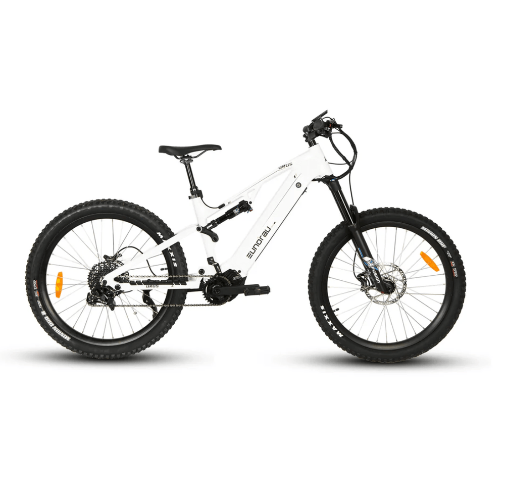 EUNORAU URUS 500W Mid Drive Full Suspension eMBT EBike Mountain Electric Bikes White 2