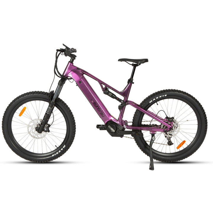 EUNORAU URUS 500W Mid Drive Full Suspension eMBT EBike Mountain Electric Bikes Amethyst 15