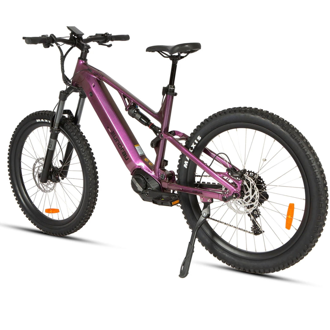 EUNORAU URUS 500W Mid Drive Full Suspension eMBT EBike Mountain Electric Bikes Amethyst 17