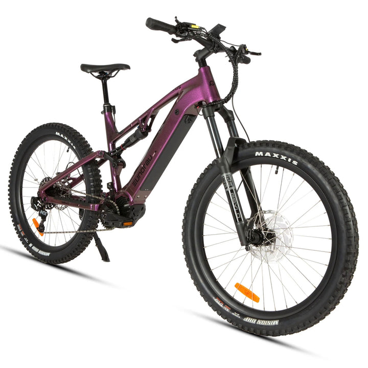 EUNORAU URUS 500W Mid Drive Full Suspension eMBT EBike Mountain Electric Bikes Amethyst 16